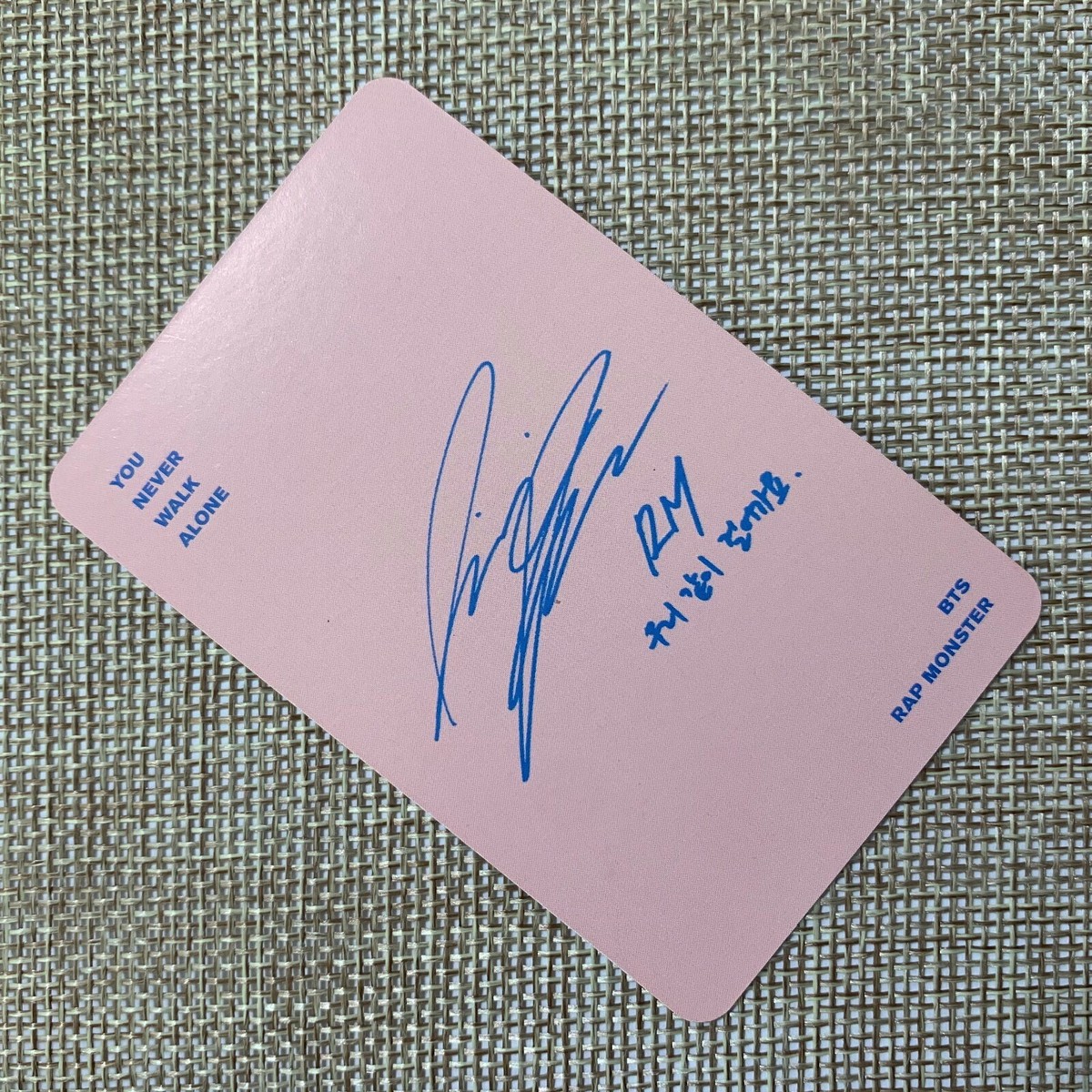 BTS RM [ YNWA You Never Walk Alone ] Official Photocard