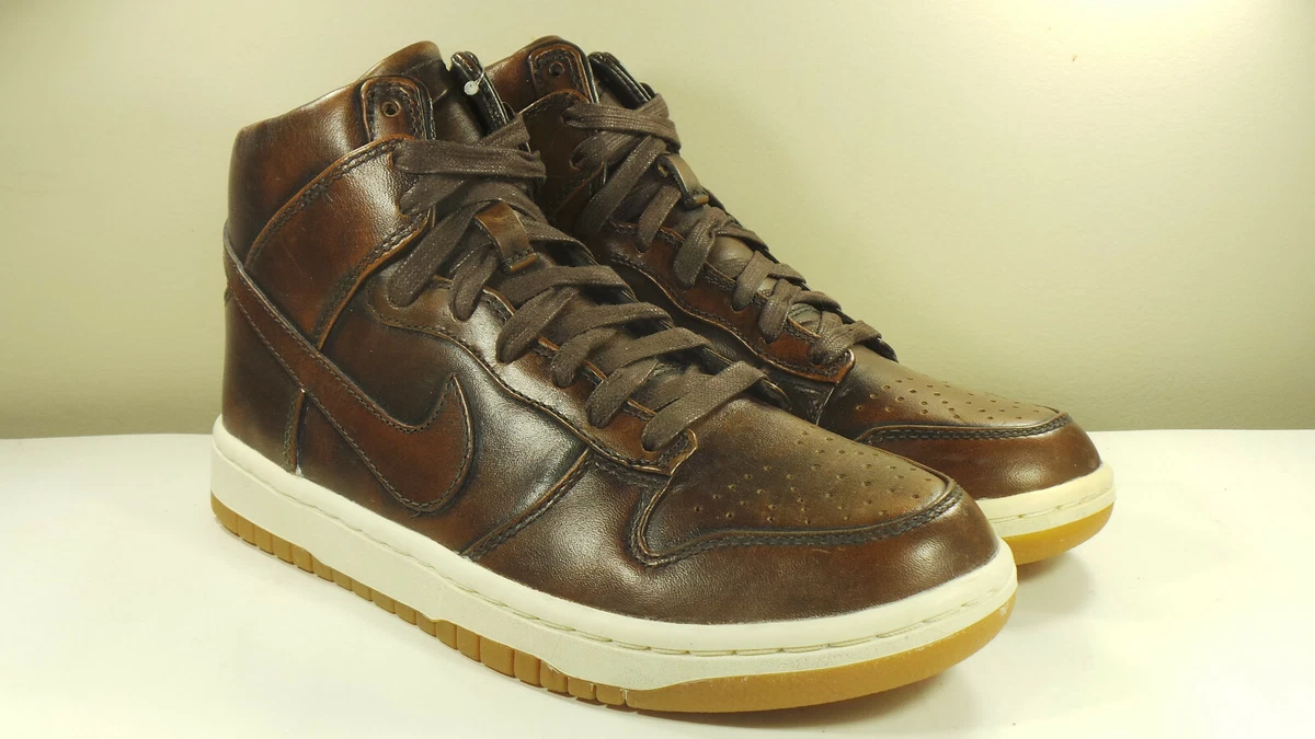 Nike dunk high burnished best sale leather