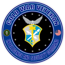 Cold War Veteran Intelligence and Security Command Bumper Sticker Decal 5"