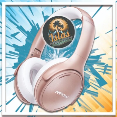 MPOW H19 IPO Wireless Bluetooth 5.0 Rose Gold Noise Cancelling Headset