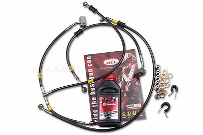 Honda CBR600RR 09-17 ABS Front / Rear Brake Lines Hel Performance + Brembo Fluid