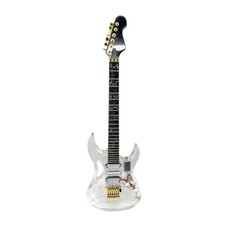 Electric Guitar Maple Acrylic Body Crystal Guitar Blue Transparent LED Light