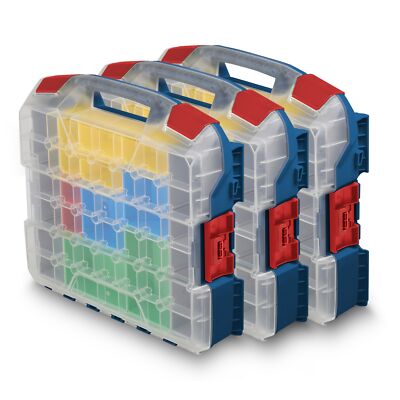 3x W-BOXX 102 pro blau Deckel transparent & Insetboxen-Set
