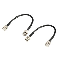 2pcs RG58 Coaxial Cable with BNC Male to BNC Male Connectors 50 Ohm 8 Inch