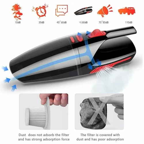 120W 12V Corded Handheld Vacuum Cleaner Wet & Dry Portable Car Auto Home Wire - Picture 7 of 18