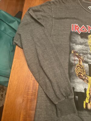 Iron Maiden Killers Eddie Grey Long Sleeve Juniors T-Shirt Small
