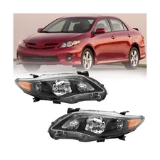 Headlights Assembly Fit for 2011 2012 2013 Toyota Corolla, Housing Headlamps ...
