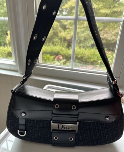 Vintage Genuine Christian Dior Street Chic Columbus Black Monogram Shoulder Bag - Picture 3 of 19