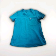 FIGS Technical Collection Catarina One Pocket Scrub Top Size S Blue C11