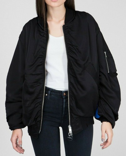 G-KRISTA-B PADDED SATIN BOMBER JACKET 