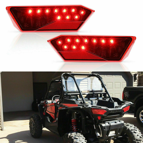 For Polaris RZR Turbo 1000 XP 900 S 2412341 Smoke LED Red Tail Lights 2014-2019 - Picture 2 of 12