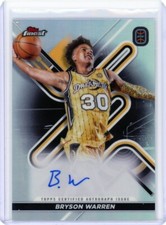 BRYSON WARREN 2023 TOPPS FINEST OTE OVERTIME SILVER REFRACTOR AUTOGRAPH
