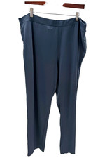 Susan Graver Modern Essentials Liquid Knit Slim Leg Pants Graphite