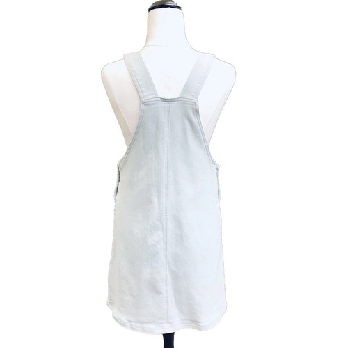 Miss Understood Girls Blue Denim Size 14 Tunic Overall Dress Side Buttons - Picture 3 of 8