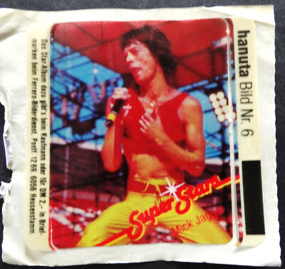 Ferrero Hanuta Sammelbild # 6 Mick Jagger Rolling Stones Super Stars von 1983