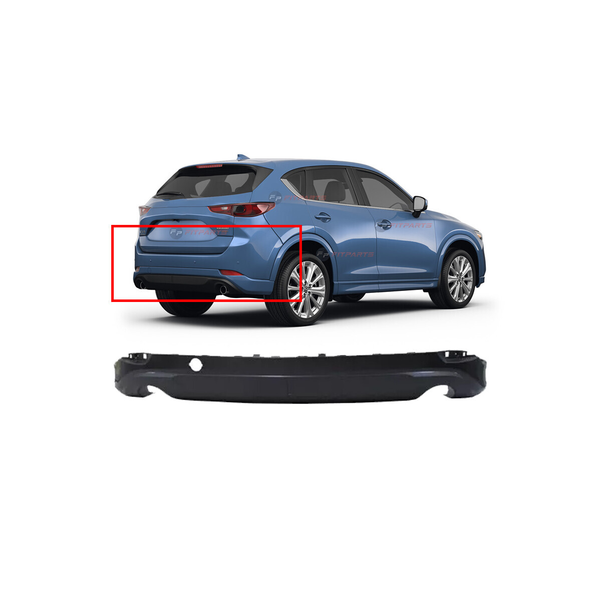 Rear Bumper Cover for Mazda CX-5 2022-2024 Primed KSD750222BB