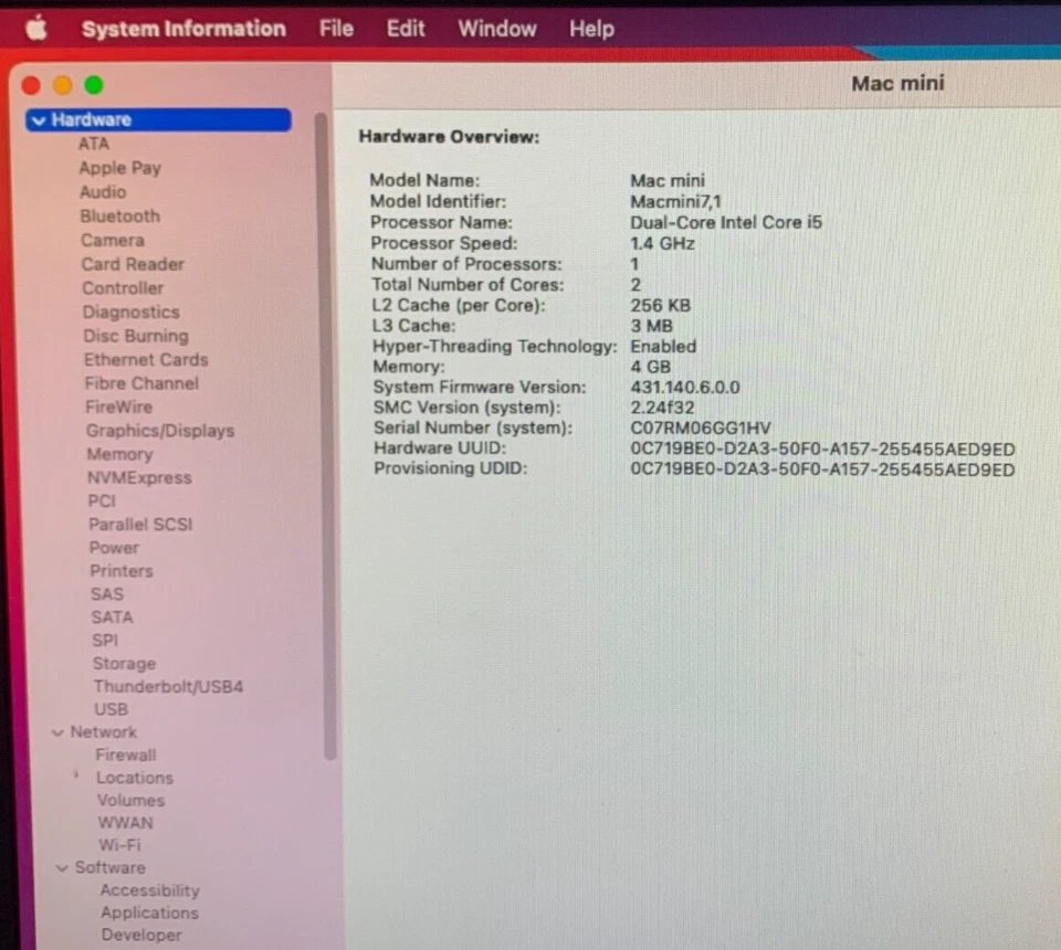 Apple Mac Mini A1347 (Late 2014) - i5 1.4GHz - 4GB RAM - 500GB HDD- BIGSUR - Image 4 of 4