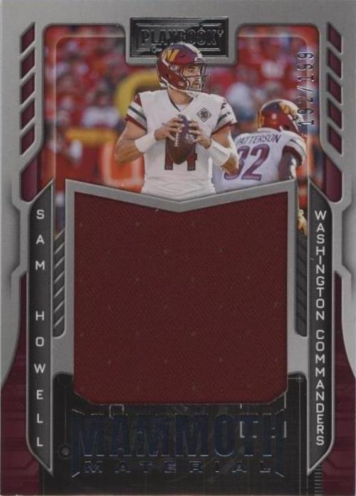 2022 Panini Playbook - Mammoth Material #MM-5 Sam Howell /199 (MEM, RC)