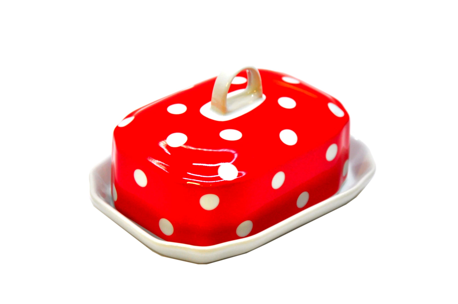 BUTTER DISH * BUTTER BELL butter dish with lid "DOTS" porcelain by GELA24