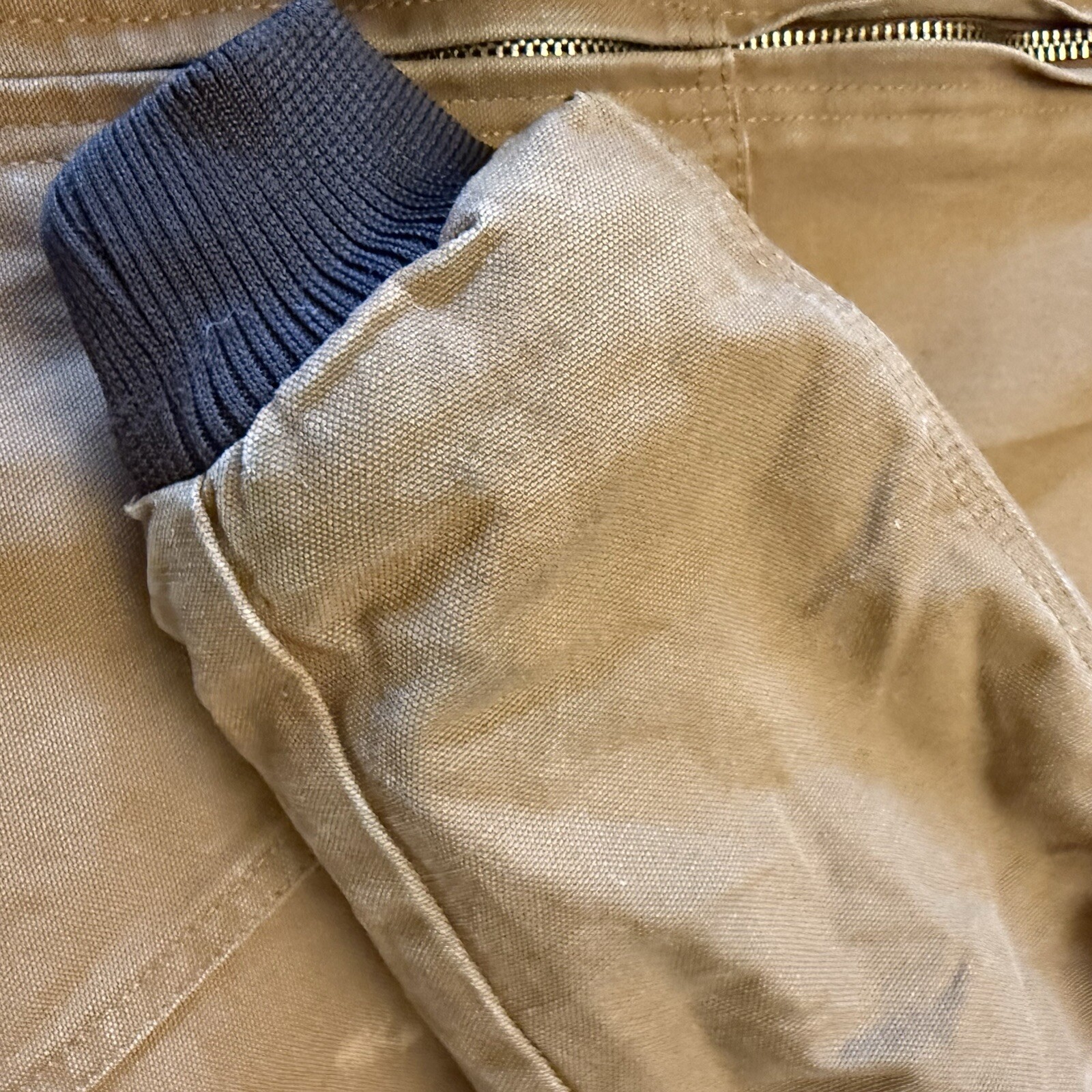 Berne Workwear Canvas Quilt Lining Hooded Jacket Brown Work Heavy Sz Large *READ