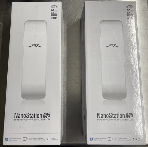 Pair of Ubiquiti NanoStatition M5 Point to Point Radios