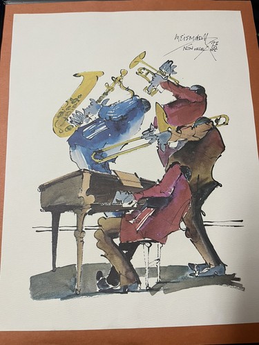 Vintage 1976 New Orleans Leo Meiersdorff Jazz Print 10-3/4” X 12-1/2” - Picture 3 of 3
