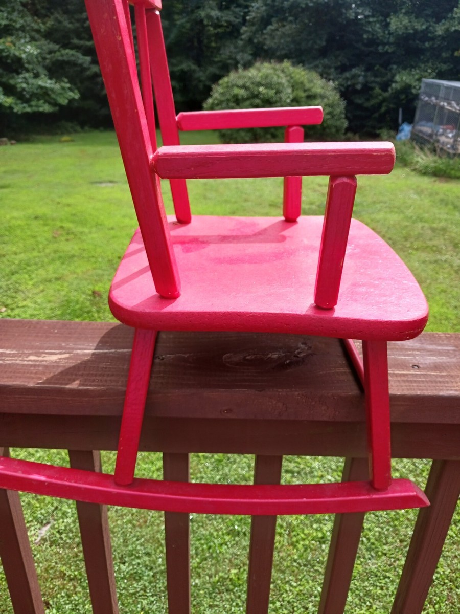 Vintage N.D. Cass Childs Red Rocking Chair | eBay
