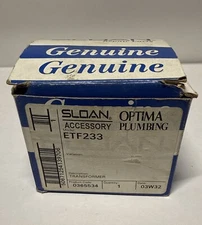 SLOAN ETF-233 Plug-In Transformer, IN 120VAC 60Hz 60watts,  OUT 24VAC 1660mA