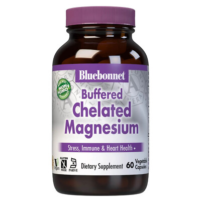 Bluebonnet Buffered Chelated Magnesium 200 mg 60 Veg Capsules