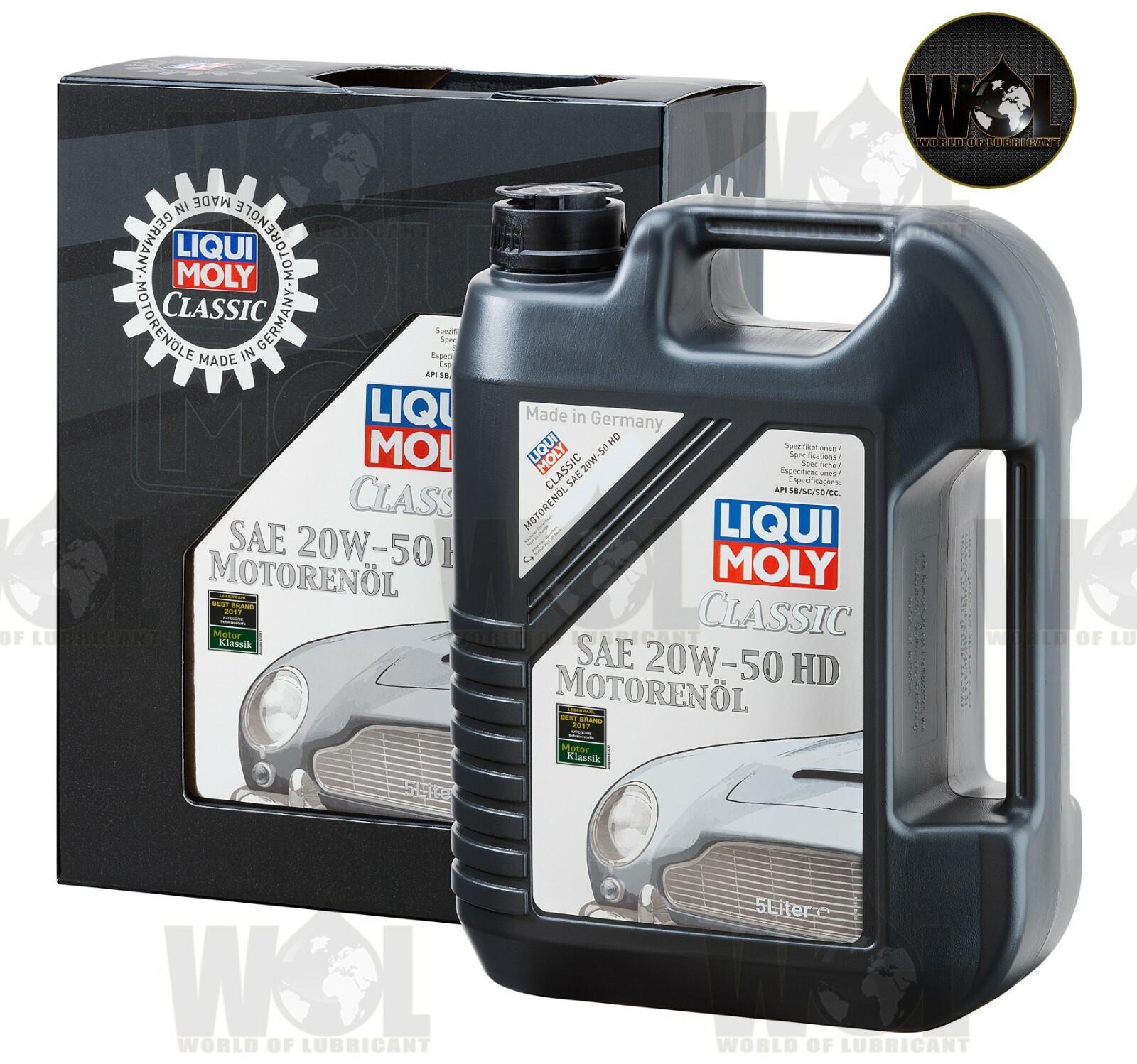 LIQUI MOLY CLASSIC MOTOR OIL - MINERAL 20W50 5L (VINTAGE + BIKES) -PREMIUM- - Image 8