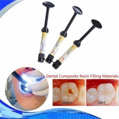 Universal Dental Syringe Composite Curing Light Resin Dental Materials HOT