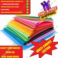 SMALL & LARGE SHEETS OF ACID FREE TISSUE PAPER GIFT WRAP -ALL COLOURS SIZES QTYS