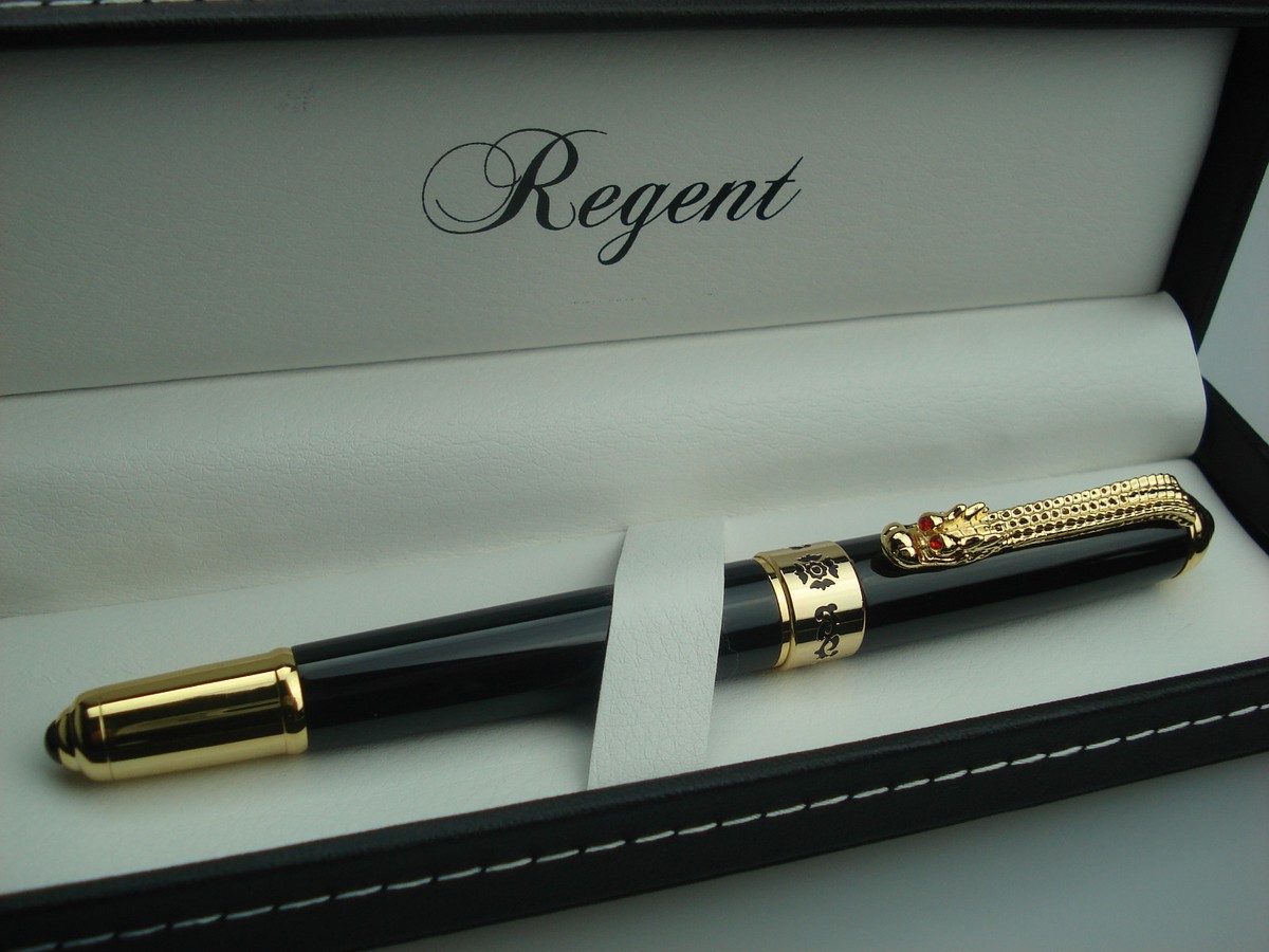 Stylo Plume Jinhao Regent - Plume 18K GP Doré/Argenté - Avec Cartouches Et Écrin - Homme