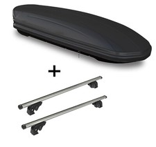 Dachbox MAA460L matt+Dachträger LION1 für für VW Polo III 6N Vari 5Tür 95-99