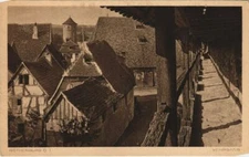 Old postcard postcard Rothenburg wehrgang GERMANY (1074940)