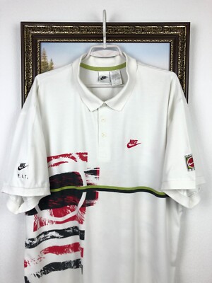 90年代 NIKE challenge court ナイキ ポロシャツ アガシ Vintage 90's Nike Challenge Court Andre Agassi Polo Tennis Shirt