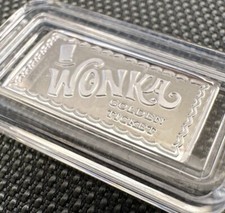 "WONKA GOLDEN TICKET" 2 Gram 999 Silver Bullion Bar In Capsule - PURE SILVER