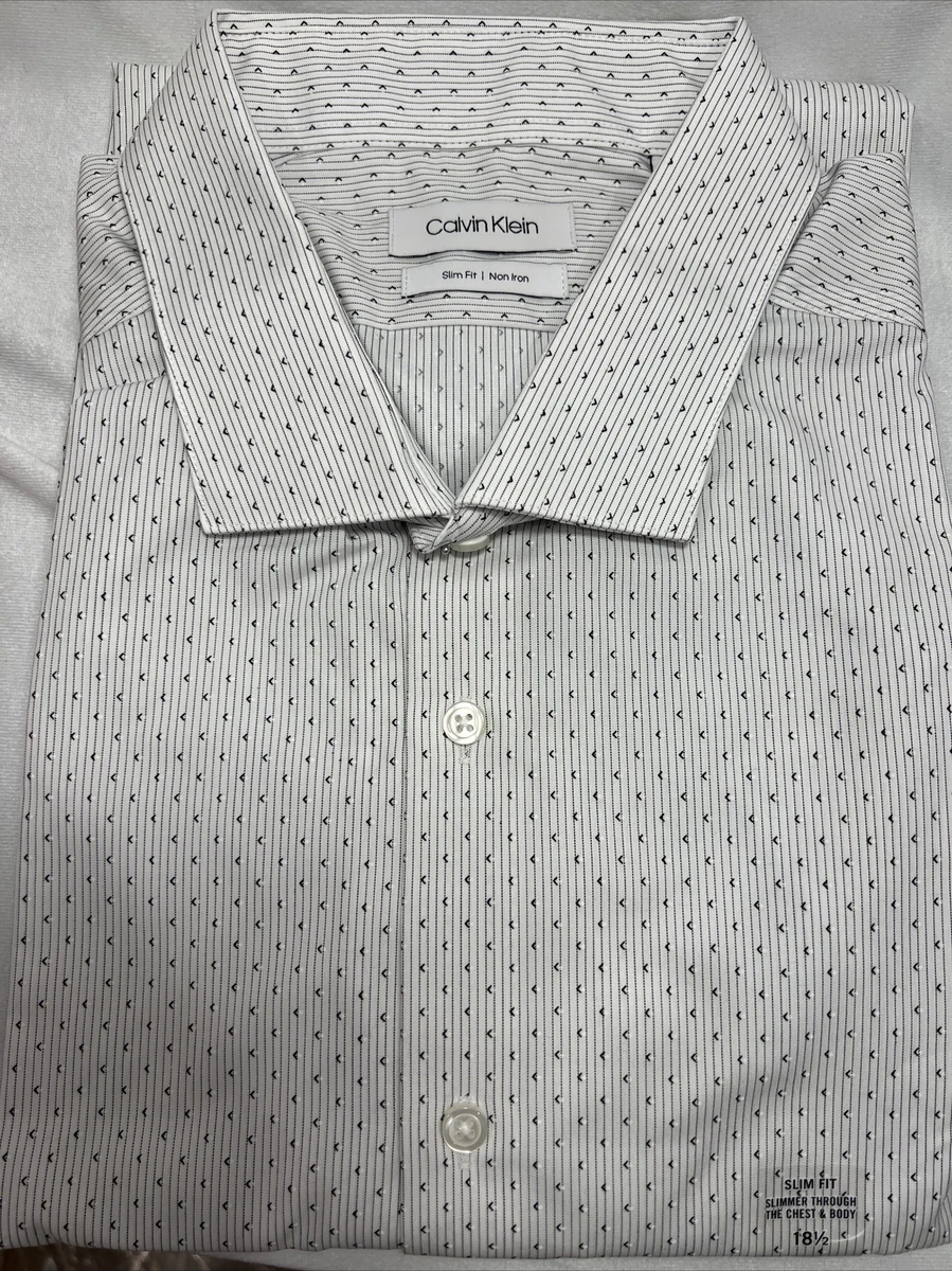 Calvin Klein Infinite Non Iron Slim Fit Spread Collar Dress Shirt