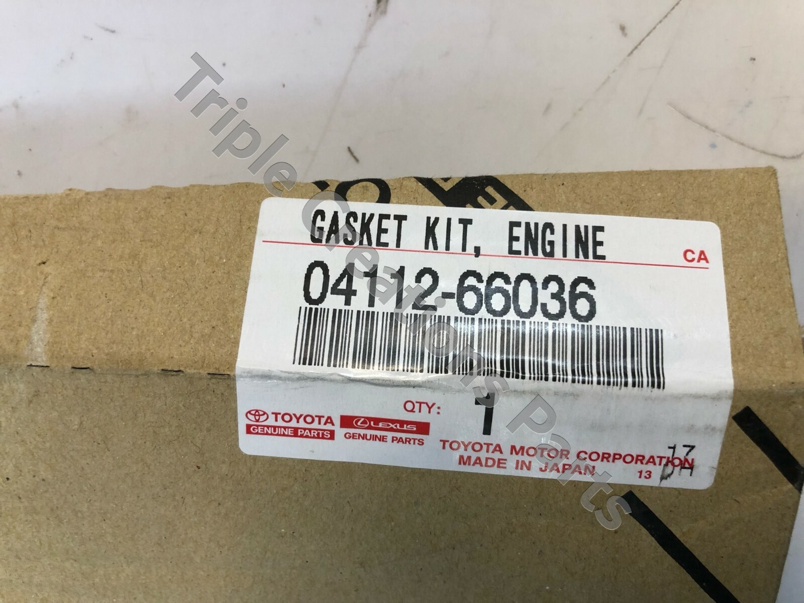 GENUINE 0411266036 OEM TOYOTA GASKET KIT, ENGINE VALVE GRIND 04112 