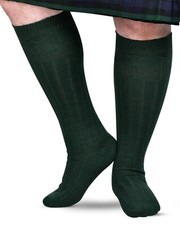 Highland Scottish Wool Blend Kilt Hose for Men RibHibed Socks for USA Shoe Sizes