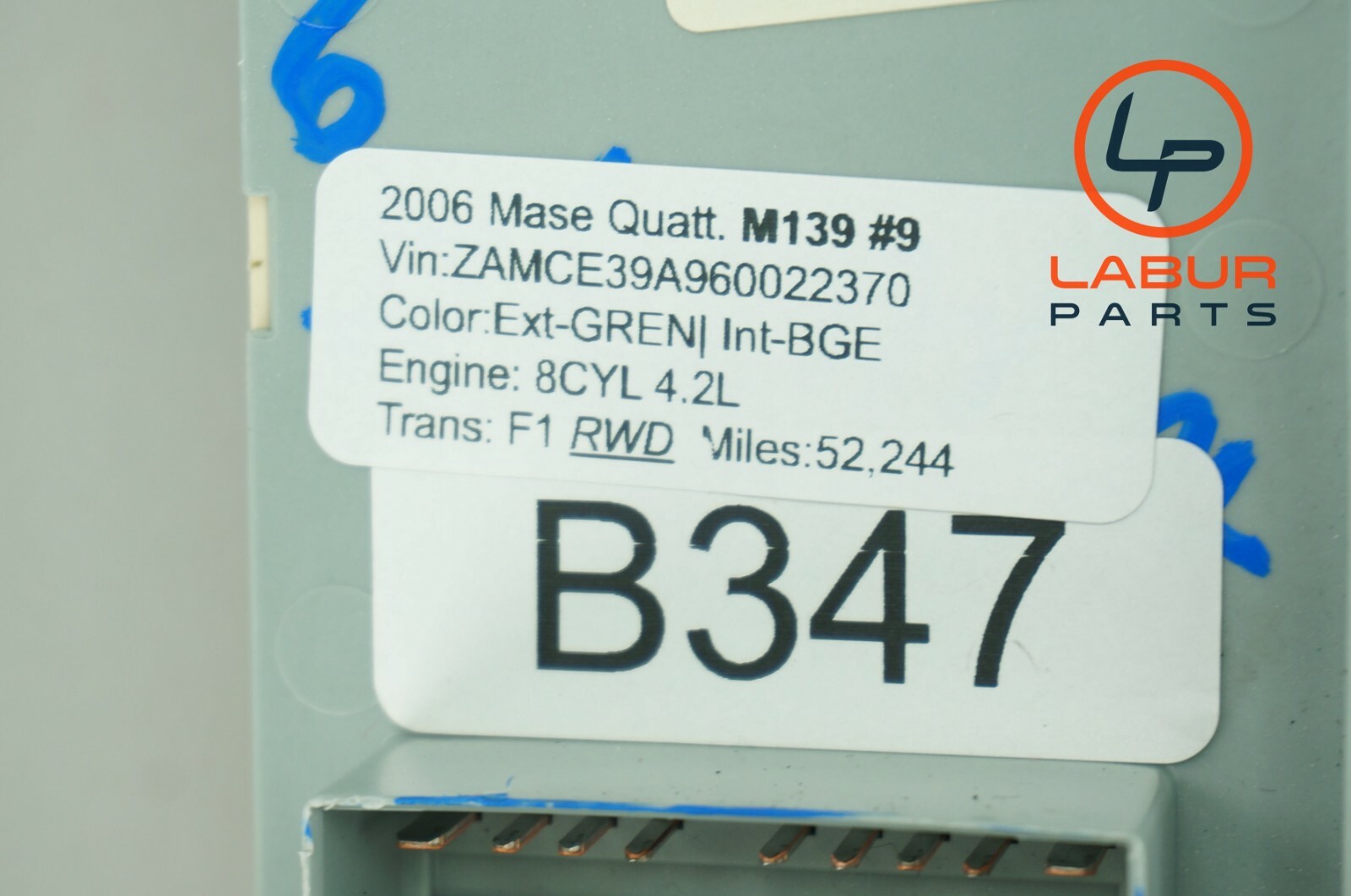 M139 03-19 Maserati Quattroporte GranTurismo Front Relay Fuse Box Module B347