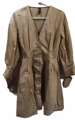ZARA Beige Over-shirt Jacket Coat Full Button Lightweight UK XS (6-8)