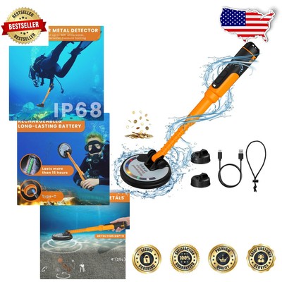 Efficient Underwater Metal Detector with Multi-Sensory Alerts - IP68 Certified
