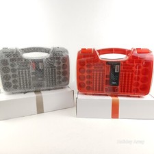 Deluxe Battery Organizer w/ Tester and Gift Boxes Gray Red Set of 2: 180