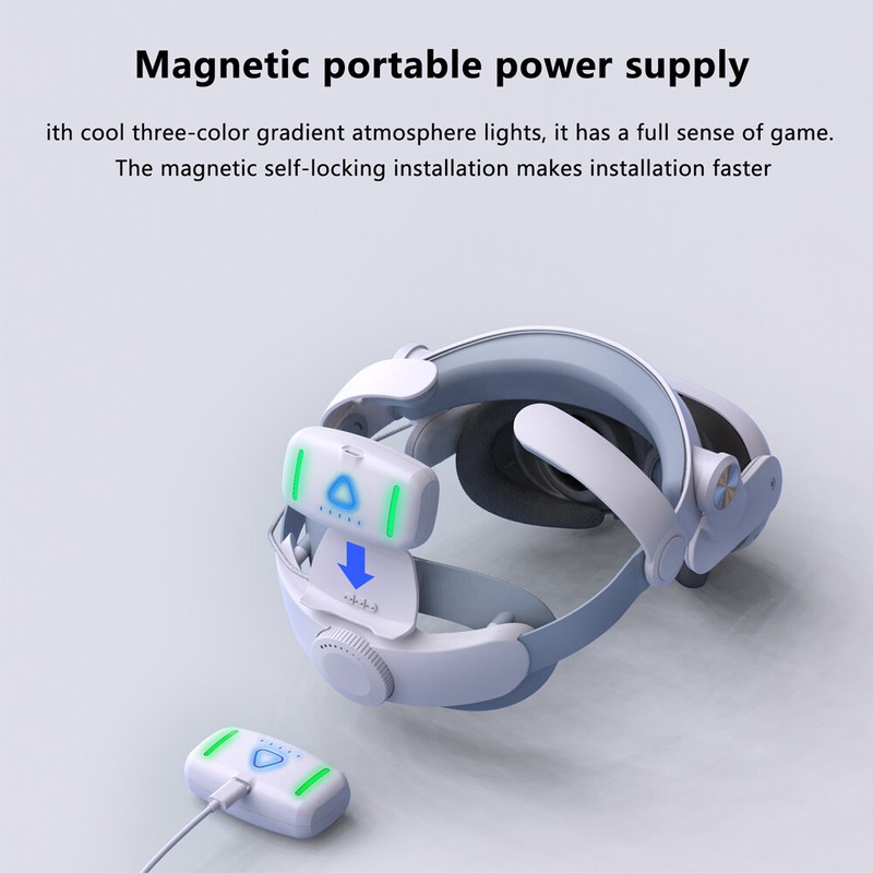 For Meta Quest 3 Elite Strap with Battery VR Headset Fast Charging Head Strap