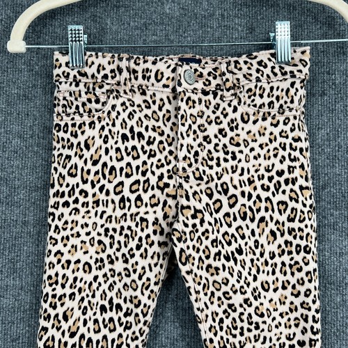Gap Girls 7 Leopard Print Jeggings Skinny Jeans Adjustable Waist - Picture 2 of 11