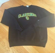 Champion Clarkson University Golden Knights Script Crewneck Sweatshirt Mens Sz L