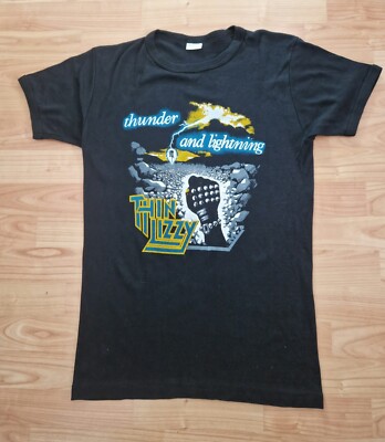Thin Lizzy Thunder & Lighting 1983 Tour Original Vintage T-Shirt