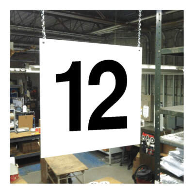 STRANCO INC HPS-FS1212-12 Hanging Aisle Sign,Legend 12