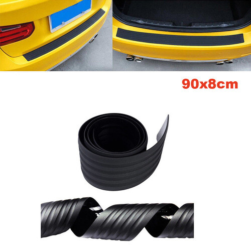 90 cm Tira Negra Cubierta Parachoques Trasero Automóvil Protector Alféizar Tronco Raspado Placa Protector - Imagen 10 de 12